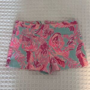 Lilly Pulitzer Pink and Blue High Waist Shorts